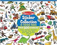 Melissa & Doug Sticker Book: 500+ Dinosaurs, Vehicles, Space & More Stickers - Creative Screen-Free Play for Kids 3-6, FSC Certified
