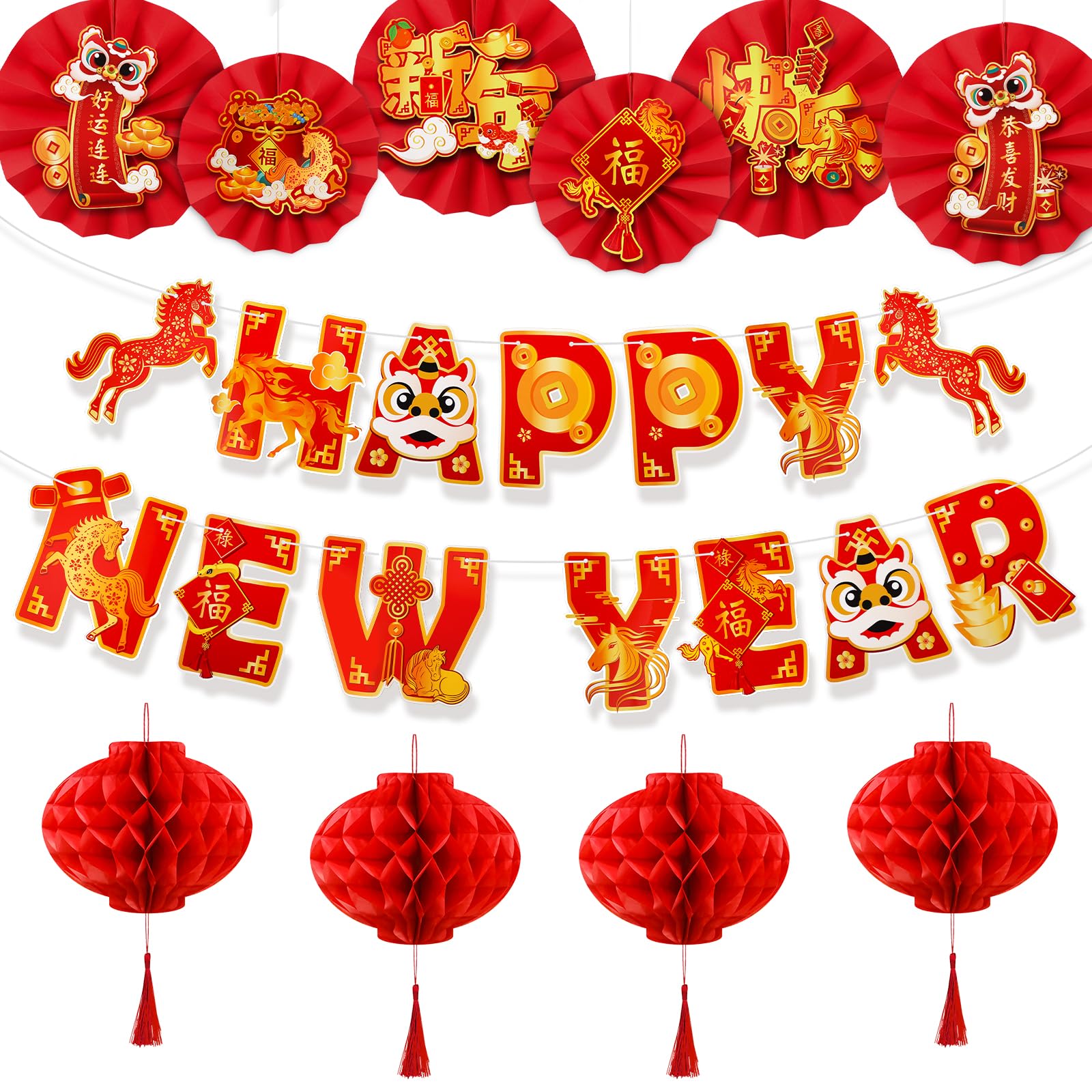 Amazon.com: Konsait Happy Chinese New Year Decorations 2026, Year