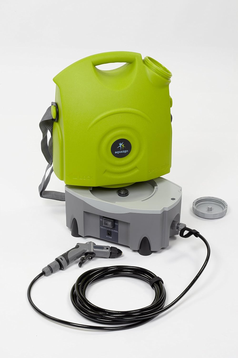 Aqua2Go GD70 Multipurpose Outdoor Portable Spray Washer with 17 Ltr/4.5 Gal Water Tank, Up to 130.5 psi, Hose length of 19.5 ft, Includes Rechargeable Battery