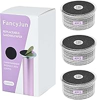 Vista 7 de Removedor eléctrico de callos de pies con 120 discos de papel de lija (3 tamaños), removedor profesional de callos de aluminio de 800 RPM de 4.8