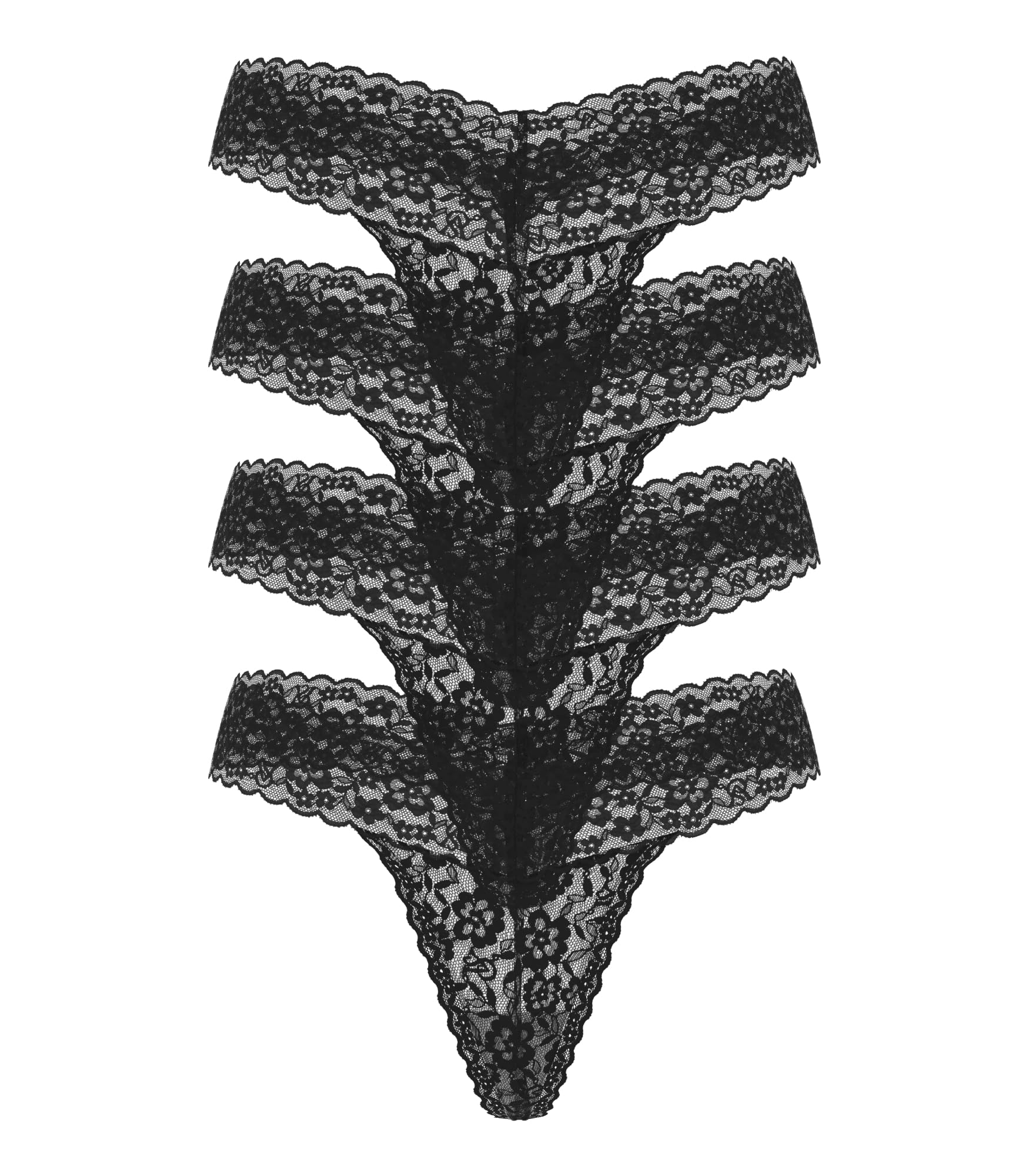 Women's Lace Thong Underwear, Panties for Women, Multi Pack