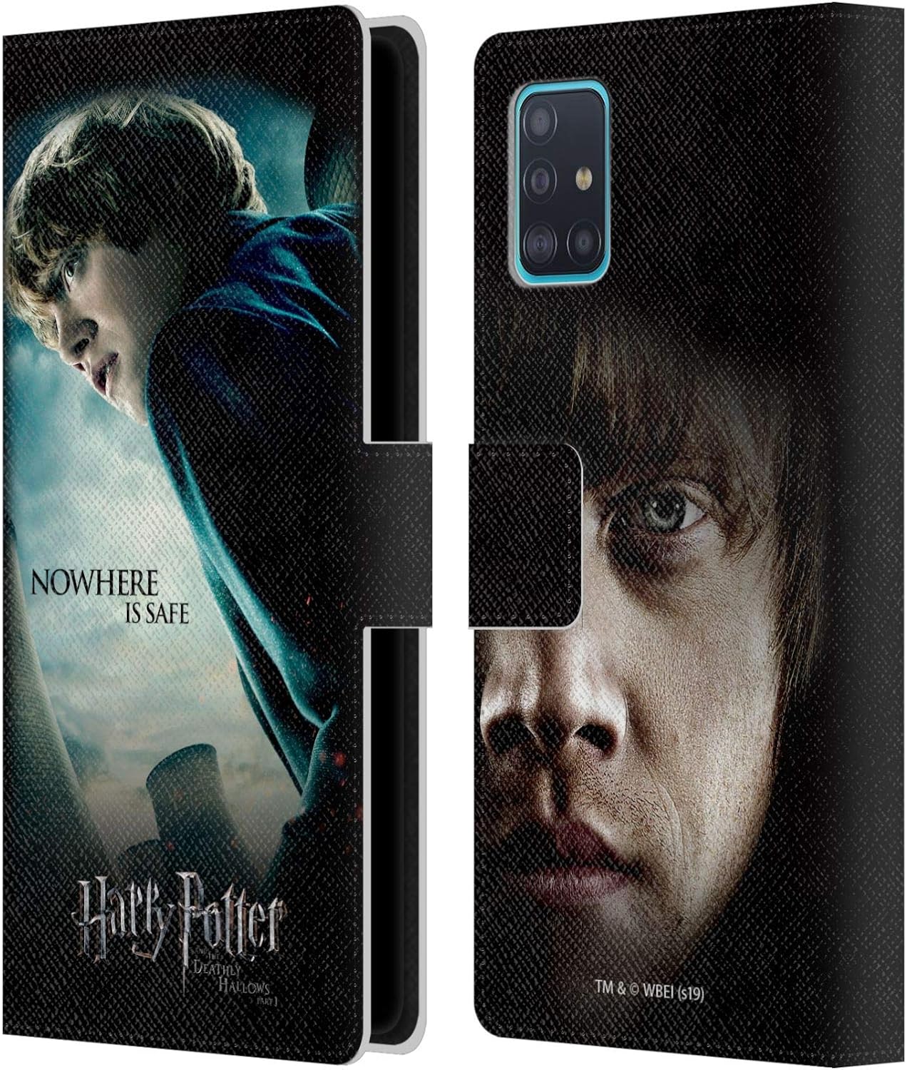 Head Case Designs Officially Licensed Harry Potter Ron Weasley Deathly Hallows VII Leather Wallet Case Compatible with Samsung Galaxy A51 (2019)