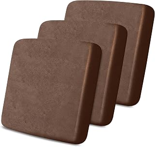 Leather Like Couch Cushion Covers Sofa Slipcovers Sets Couches Furniture Protector Covers for Sectional Armchair Loveseat Stretch Spandex Fabric, Machine Washable (3 Cushion Sofa, Light Brown)