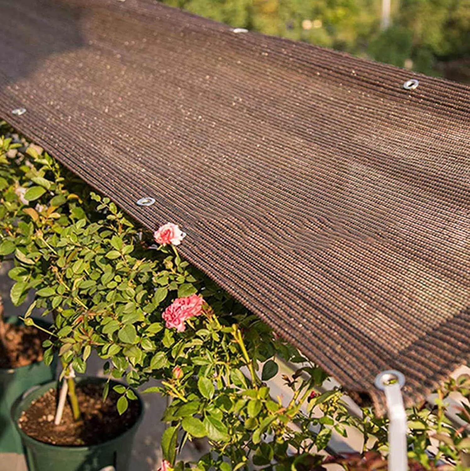 Cień szmatki 5 x 5 m 3 x 3 m z o powietach na patio 90-95% basenowe basen przeciwbólowe szklarnie przeciw liściom do ogrodu, balkonu, garażu, wiejskiego domu, samochodu, kurnika