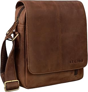 Matt' Mariconera Piel Auténtico para Hombres Bolso Vintage para Hombres Bolsito Mensajero Bolsa de hombro o Bandolera Cuero