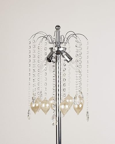 Miniatura 4 de OK Lighting Drape Crystal oro Peach – Lámpara de pie por OK iluminación