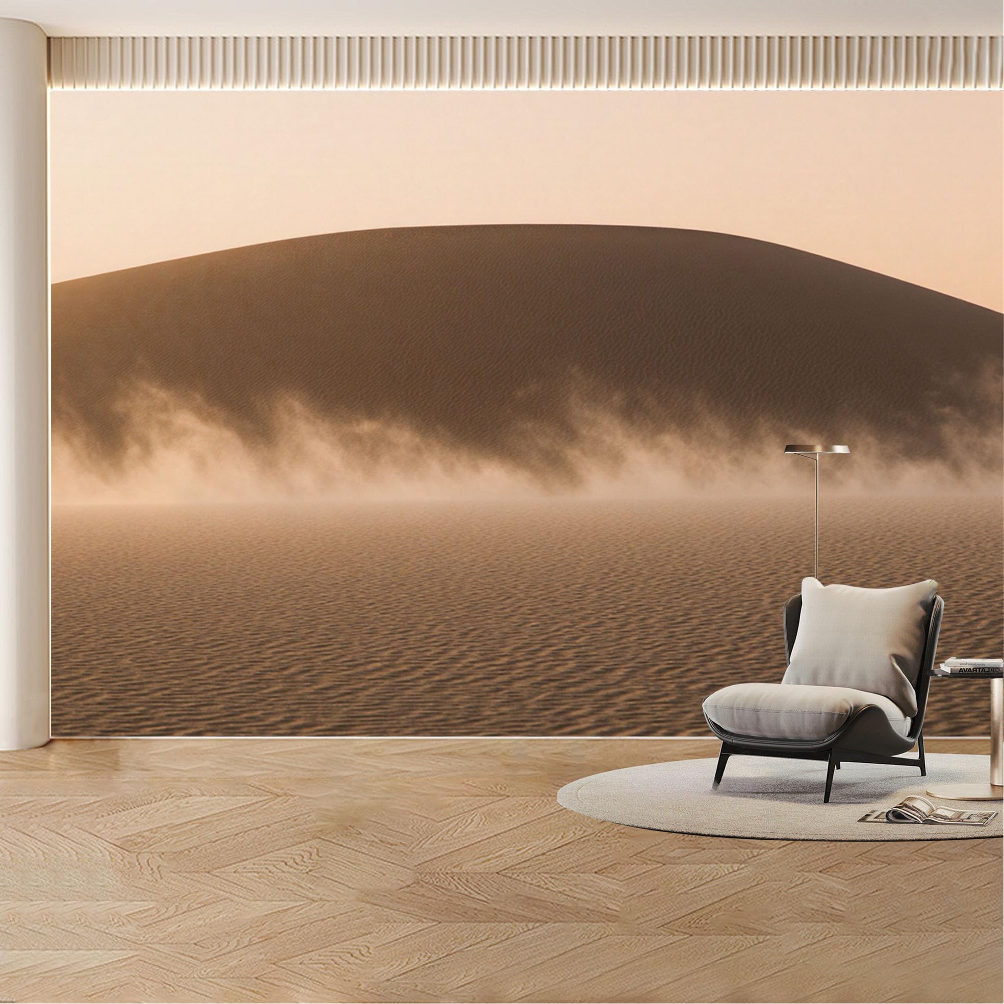 Custom Wall Mural Wallpaper Desert Dunes Landscape Nature Large Wall Art Mural Design Minimalist Sunset Aesthetic Removable SelfAdhesive Large Photo for Living Room， Bedroom， Office