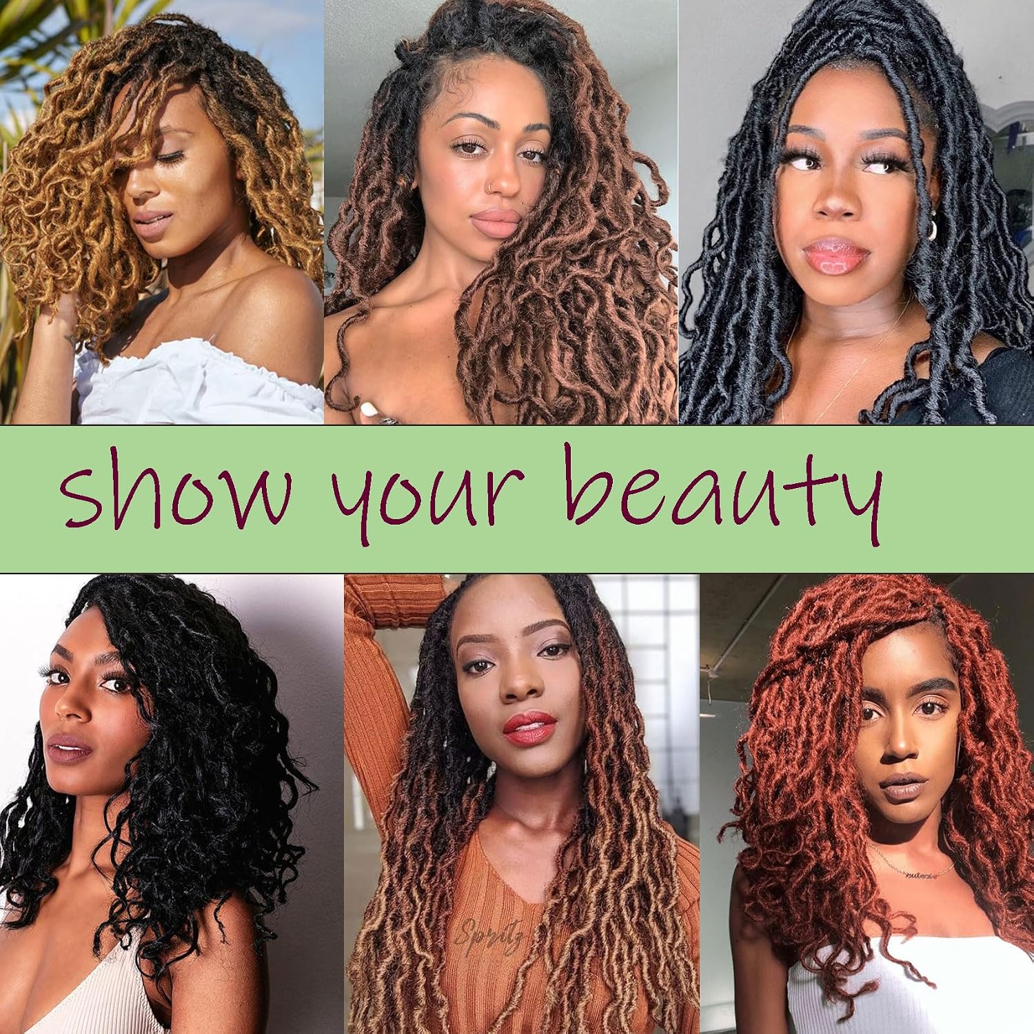 6 Packs Soft Faux Locs Crochet Hair 3 Tone Ombre Goddess Locs Crochet Hair for Black Women Pre Looped Gypsy Locs Dreadlocks Hair Extensions, 8 Inch 1B/99J/530