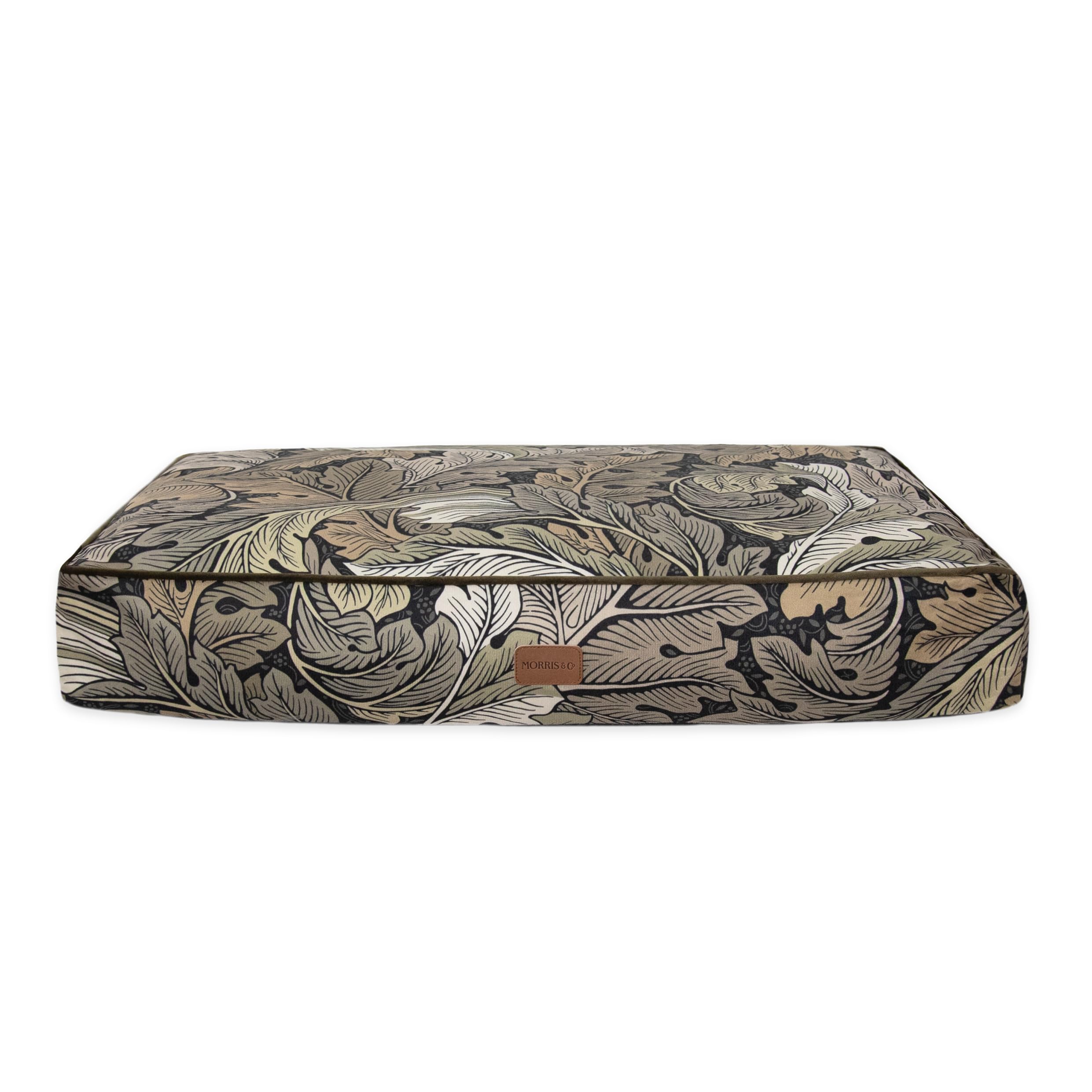 Rosewood x Morris & Co. Acanthus Mattress for Dogs, Medium Dog Bed, Khaki, Thickly Padded, Non-Slip Base, Washable, Luxury William Morris Print