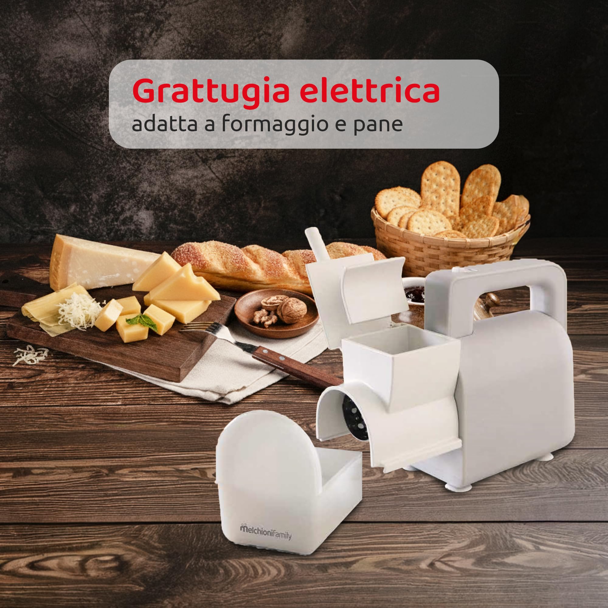 GRATTUGIA ELET.300W VASCHET.RICHIUDIB.REGGIANA BIA