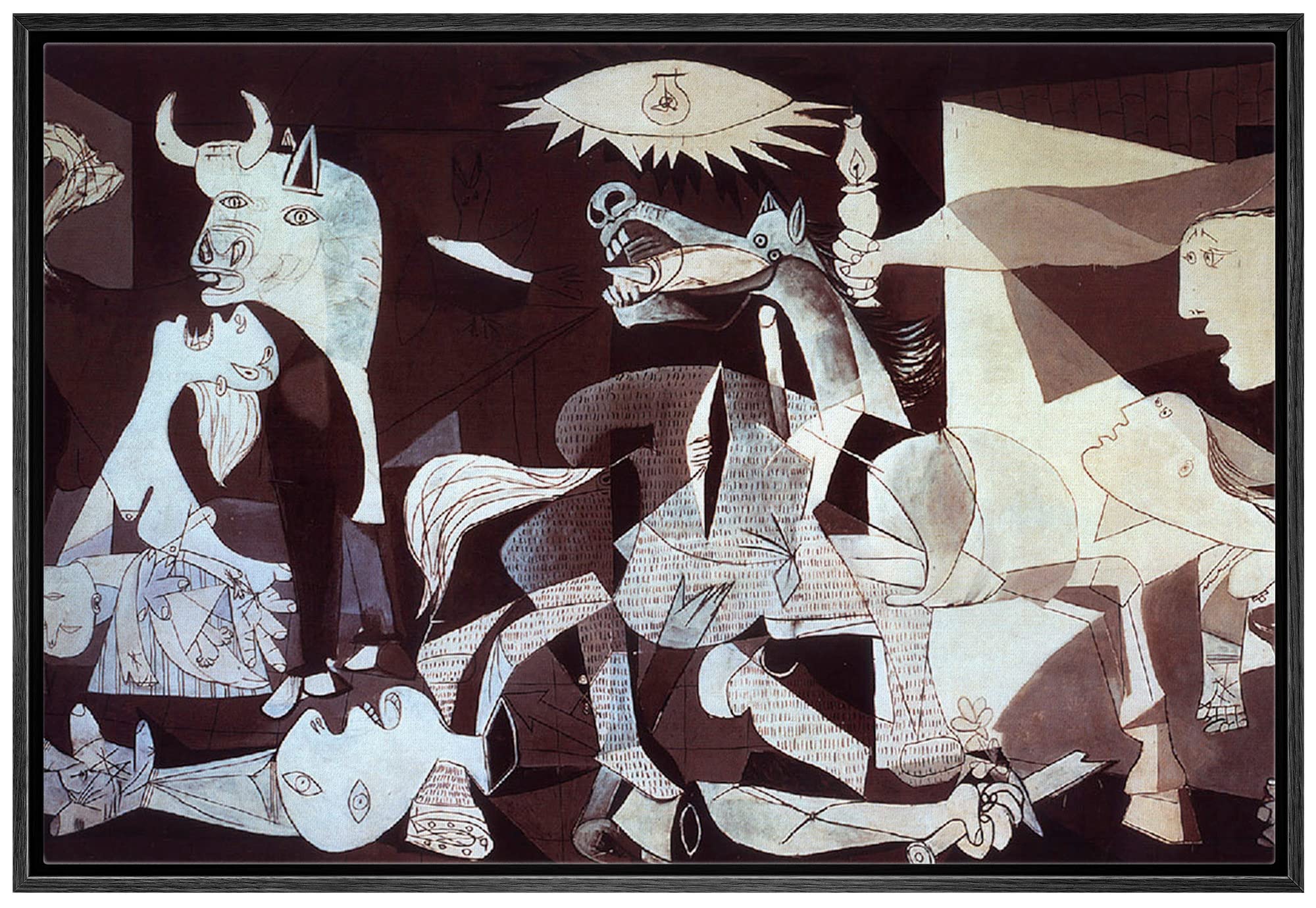 Amazon.com: NWT Framed Canvas Print Wall Art Guernica by