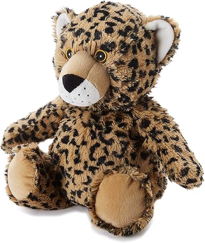 Warmies Juguete de peluche totalmente calentable de 13 pulgadas, perfumado con lavanda francesa, leopardo