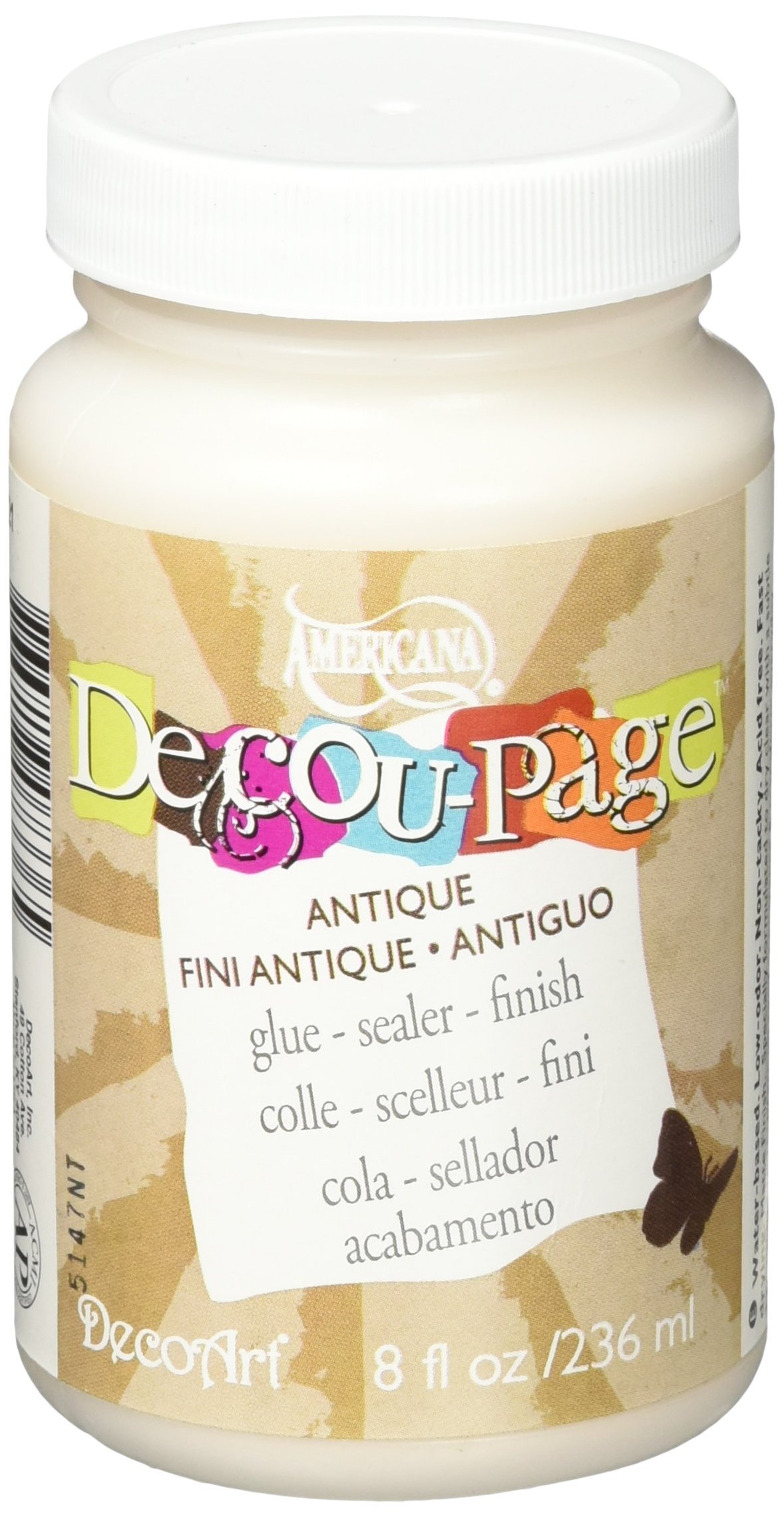 Decoart 8Oz Antique Deco Art Decoupage Glue, One Size