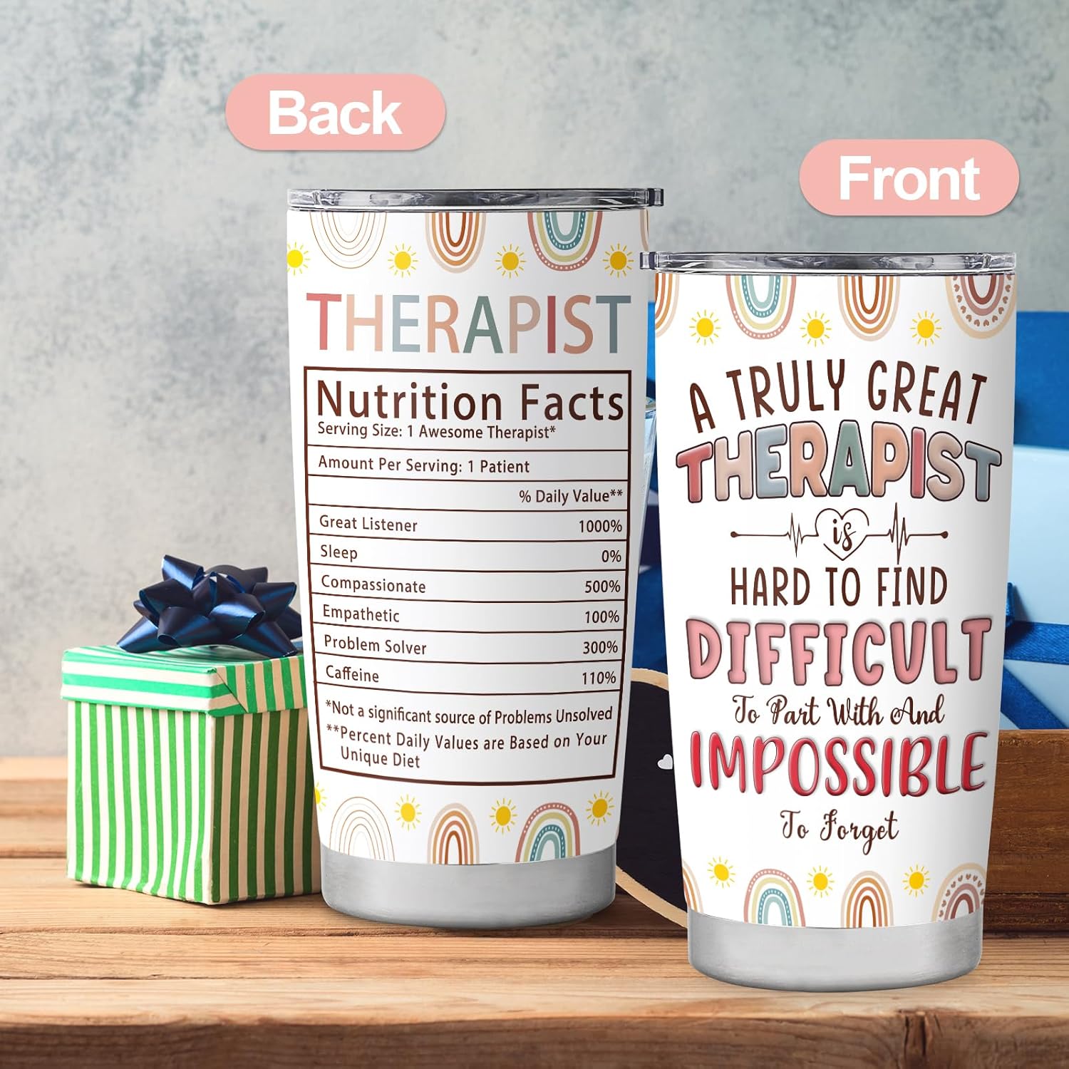 Therapist Gifts Tumbler,Respiratory Physical Speech Massage Occupational Mental Health Therapist Gifts,Therapist Office Decor,Travel Coffee Tumbler Mug 20oz - Image 5