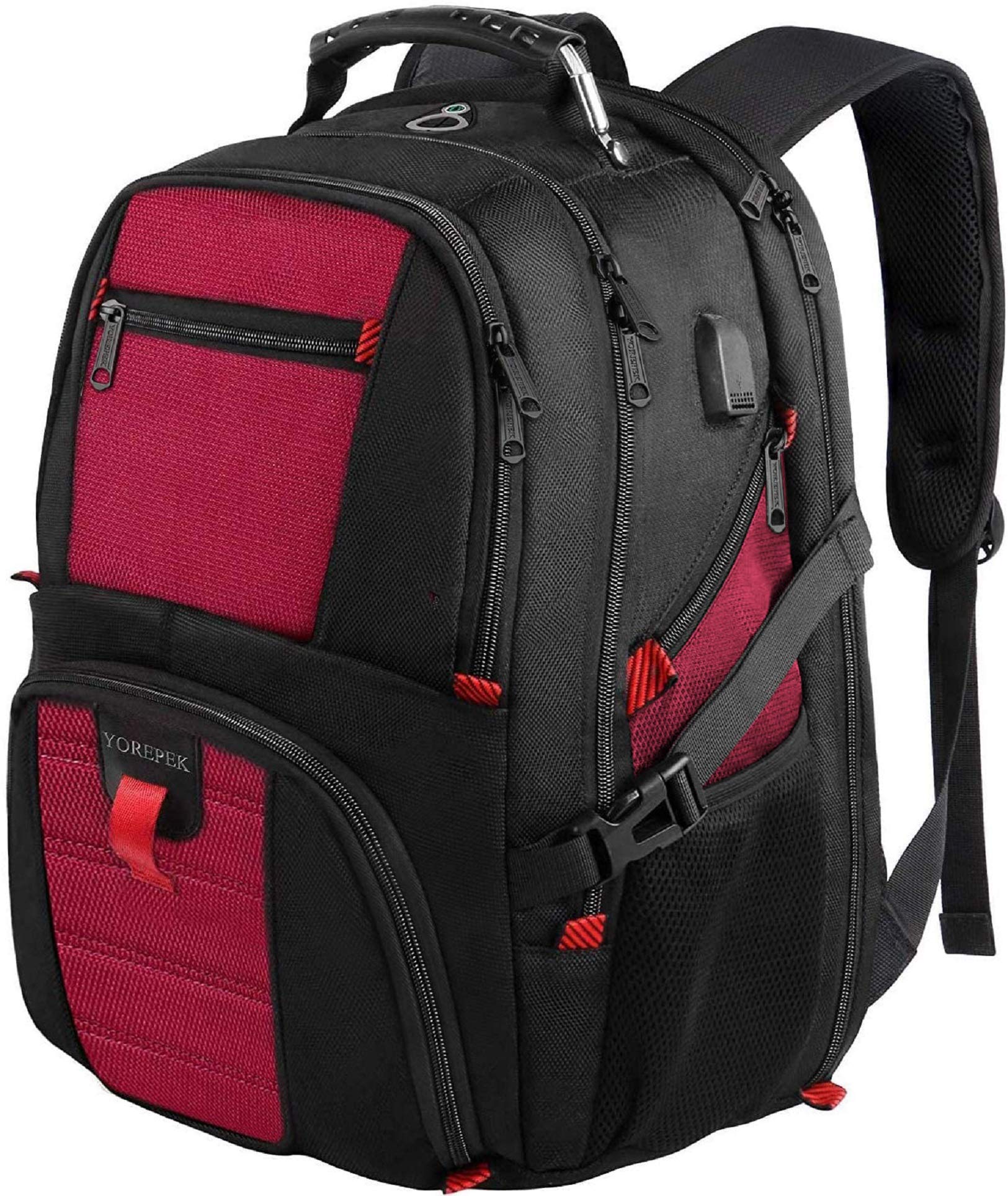 School Backpack, Large Travel Laptop Backpacks with USB Charging Port, Durable Work Bookbag Fits 17I