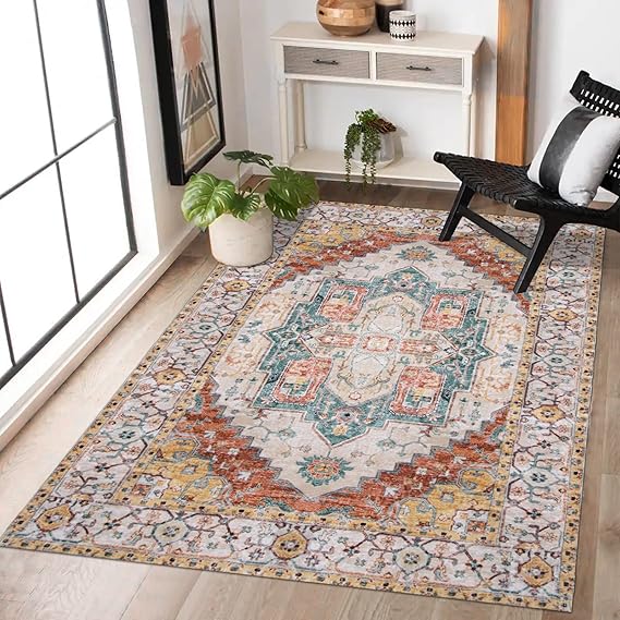 Area Rugs 5x7 Clearance Living Room Washable Rug Boho
