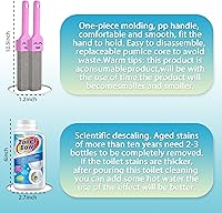 Vista 5 de Piedra pómez para limpieza de inodoros, limpia poderosamente anillos de agua dura, acumulación de calcio y manchas, adecuada para limpiar inodoros