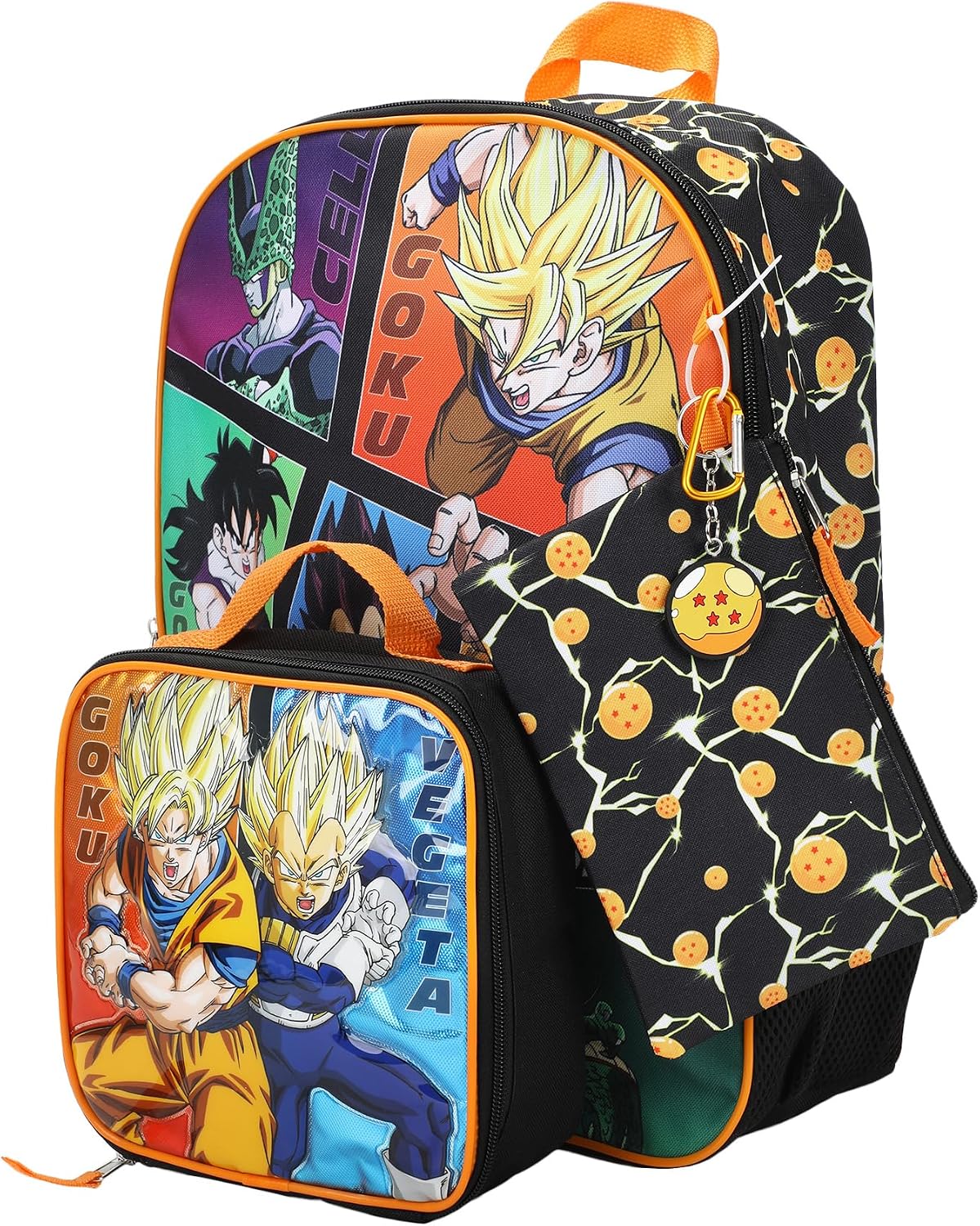 Bioworld Dragon Ball Z 16 5-Piece Backpack & Lunchbox Set
