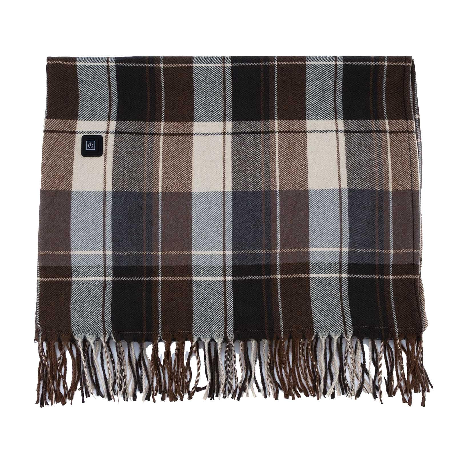 USB Electric Throw Heated Blanket with Zipper, Wearable Heated Wrap for Body USB Heating P...