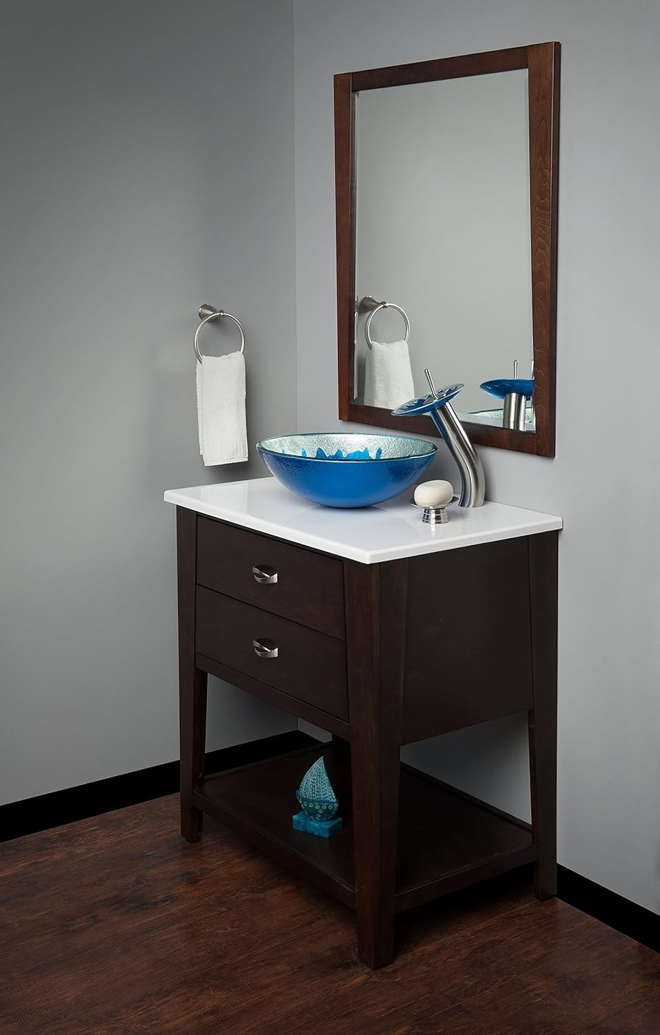 Super Brands Novatto DIACCIO Glass Vessel Bathroom Sink