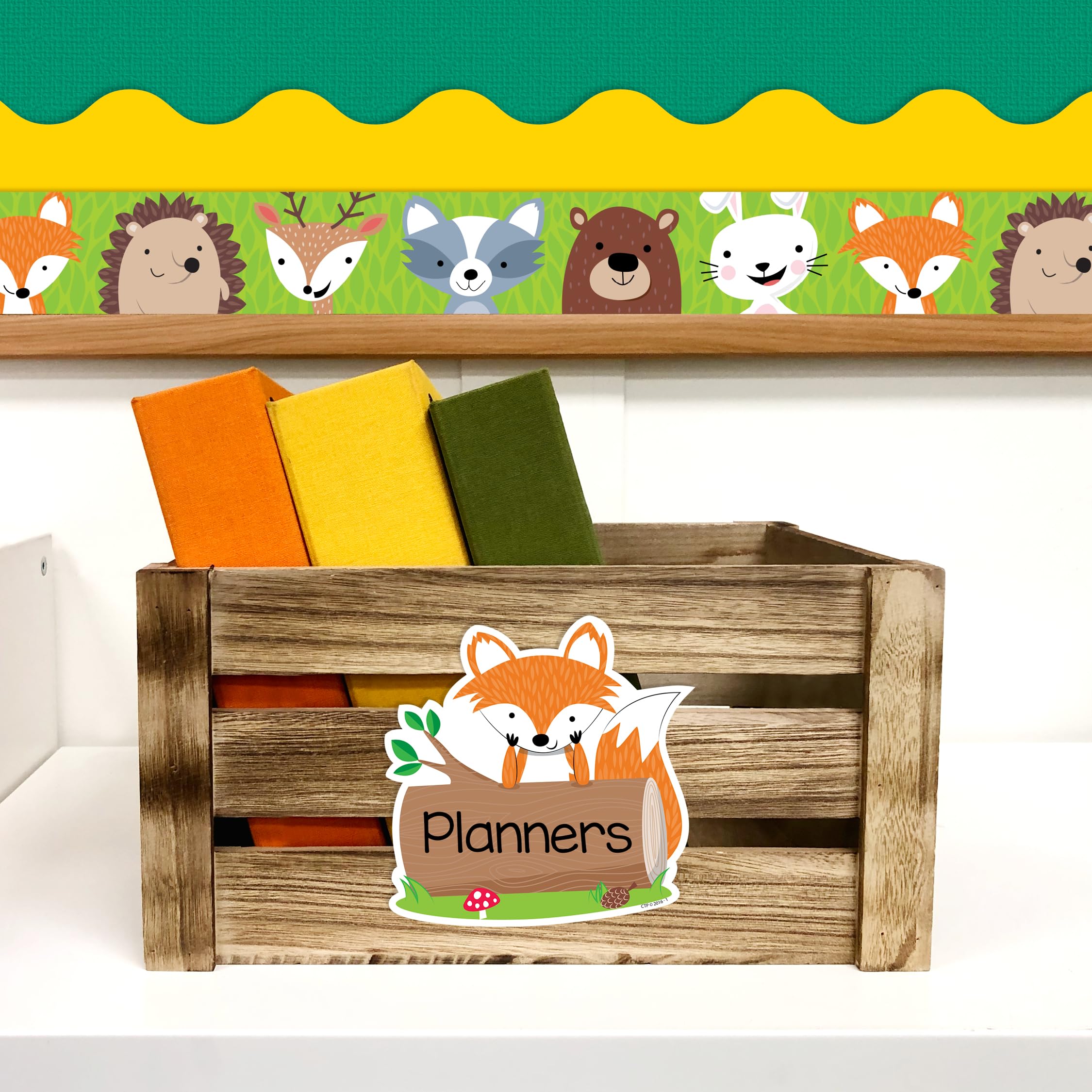 CTP Woodland Friends 15 cm designerskie wycięcia, dekoracja tablicy ogłoszeniowej, zestaw 36 sztuk, każdy 15 cm (Creative Teaching Press 6099)