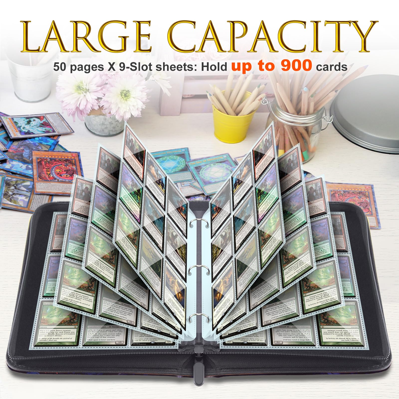 Amazon.com: MewVeer Trading Card Binder for MTG/YGO/PTCG Cards
