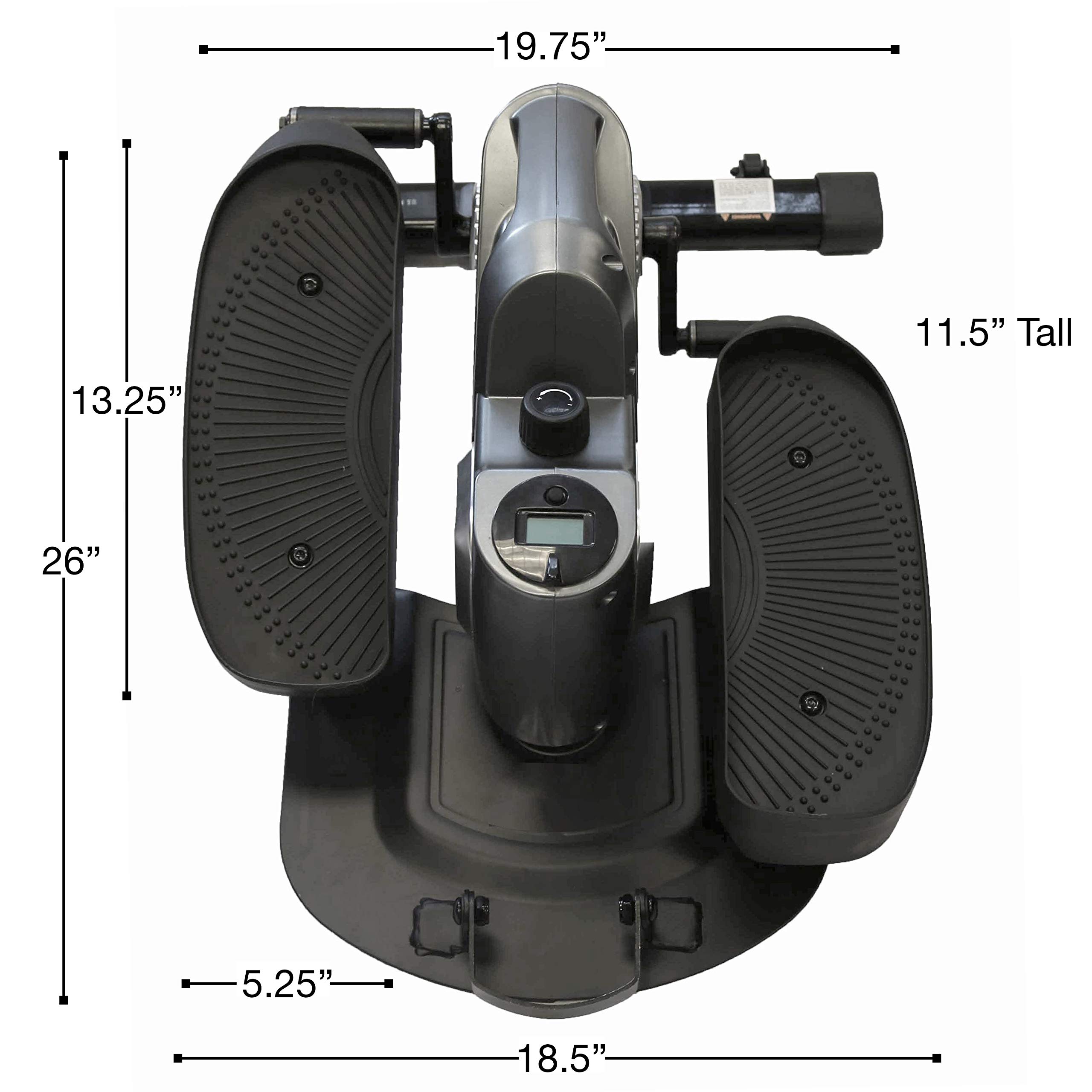 jfit Under Desk & Stand Up Mini Elliptical/Stepper w/Adjustable Angle The Ideal Fitness