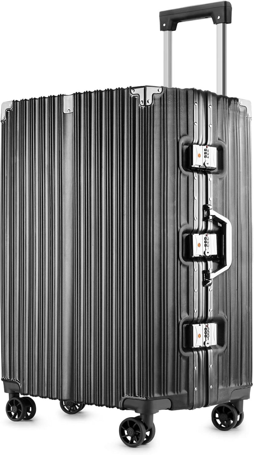 SIATELOO Hard Shell Zipperless Carry On Luggage