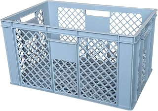 kanister-vertrieb® 5er SET Bäckerkisten 600x400x320mm, Bäckerkiste, Brotkiste, Brotkörbe, Brötchenkiste, Aufbewahrungsbox offen, 60x40x32cm, Stapelbehälter, Eurobehälter, Stapelkisten grau
