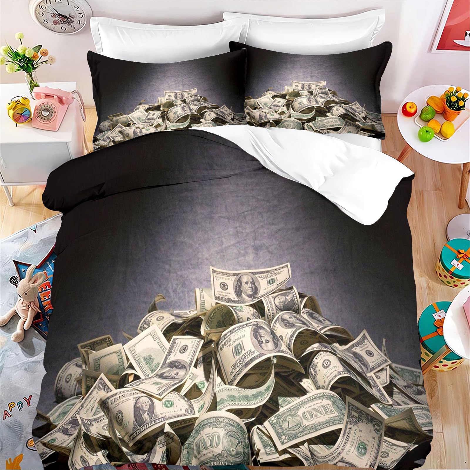 Lanqinglv Juego De Ropa De Cama De 200 X 200 Cm De 100 % Bambú Lyocell