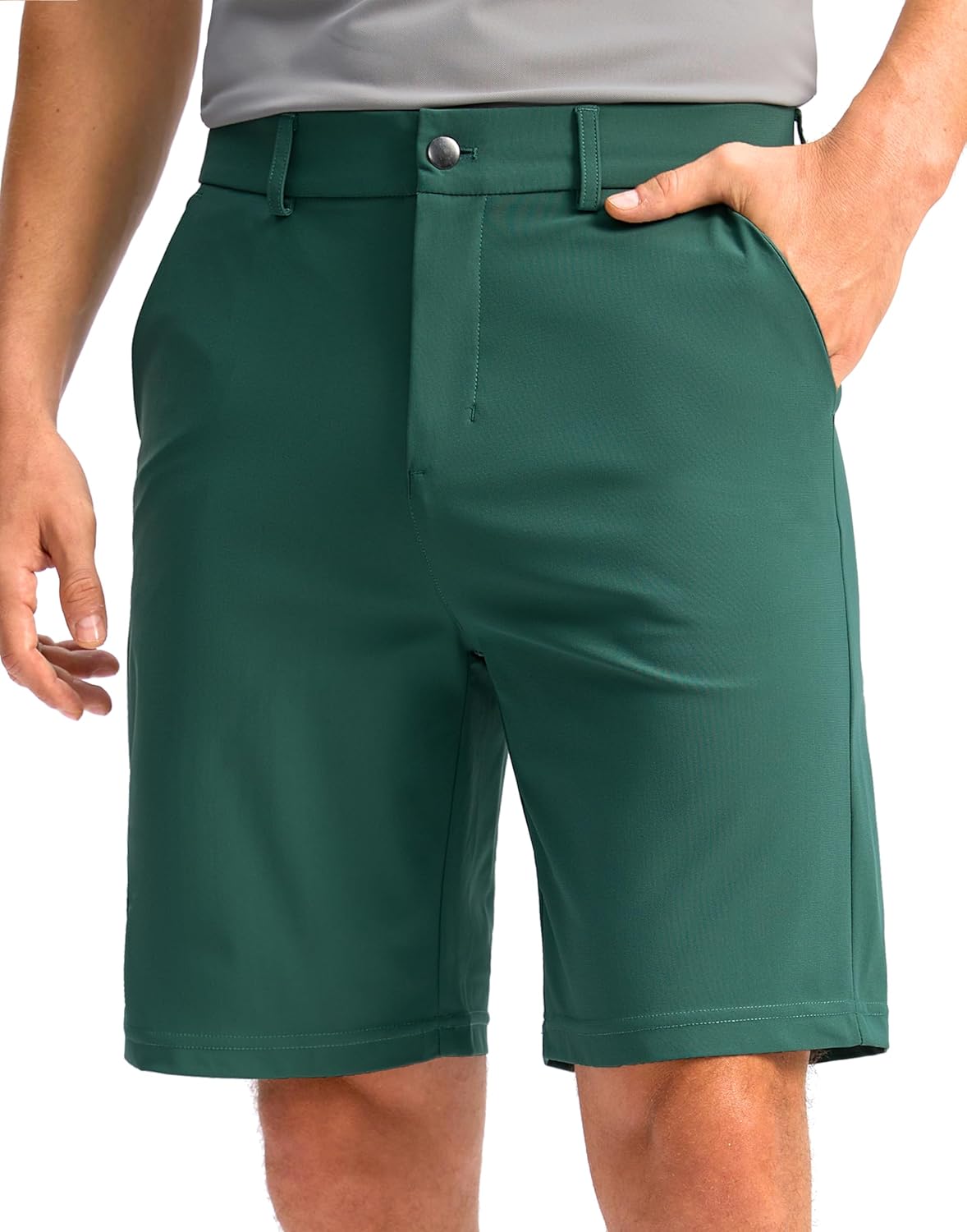 Soothfeel Men's Golf Shorts with 5 Pockets Stretch Lightweight Quick Dry 9 Inch Flat Front Casual Work Dress Shorts for Men