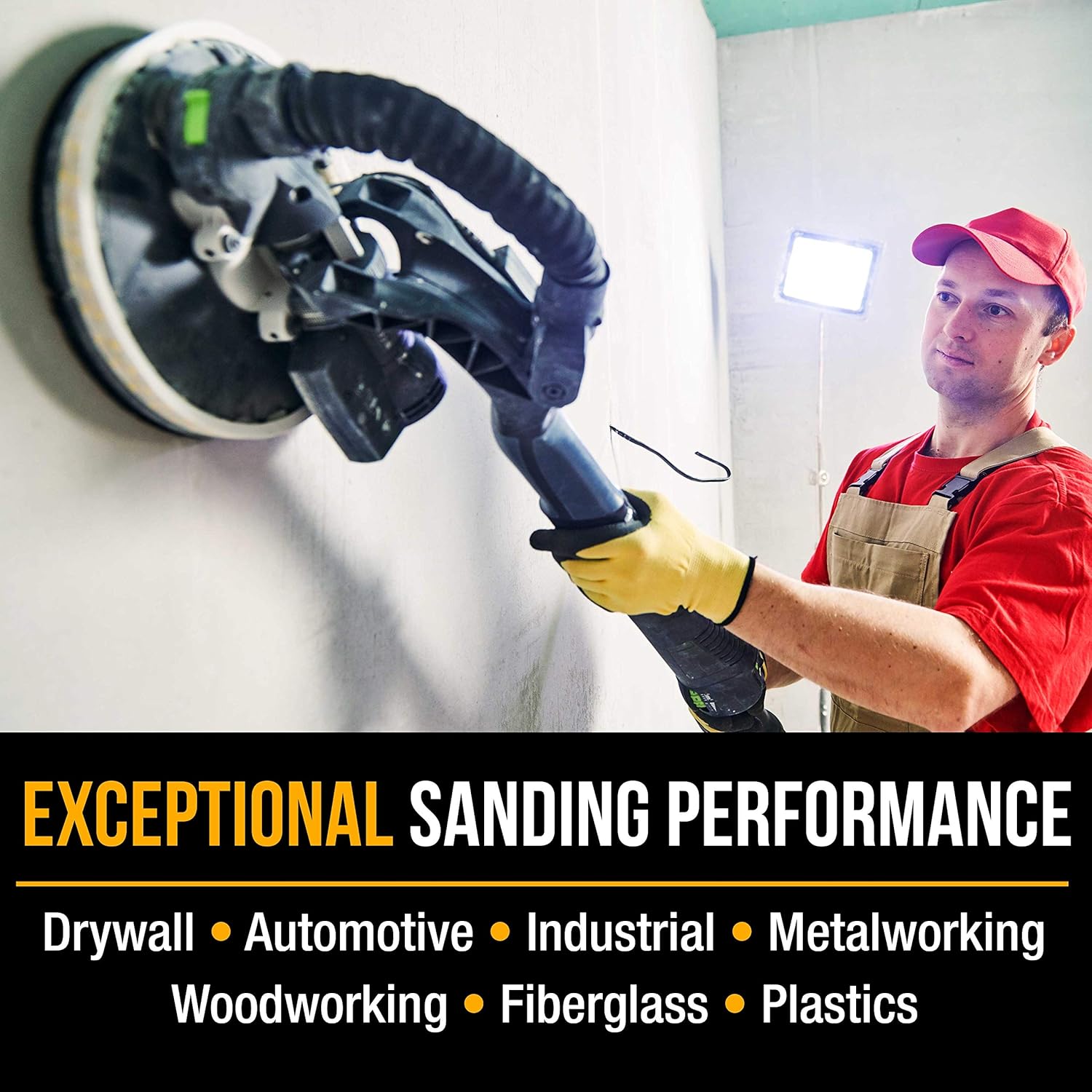 Dura-Gold Premium 9" Drywall Sanding Discs Variety Pack Box - 60, 80, 120, 180, 240 Grit (2 Discs Each, 10 Total) - Sandpaper Discs with PSA Self Adhesive Stickyback, Fast Cutting for Power Sander