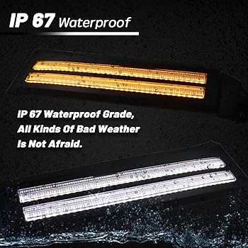 Amazon | PGTOPONE スイッチバック ホワイト/アンバー LED