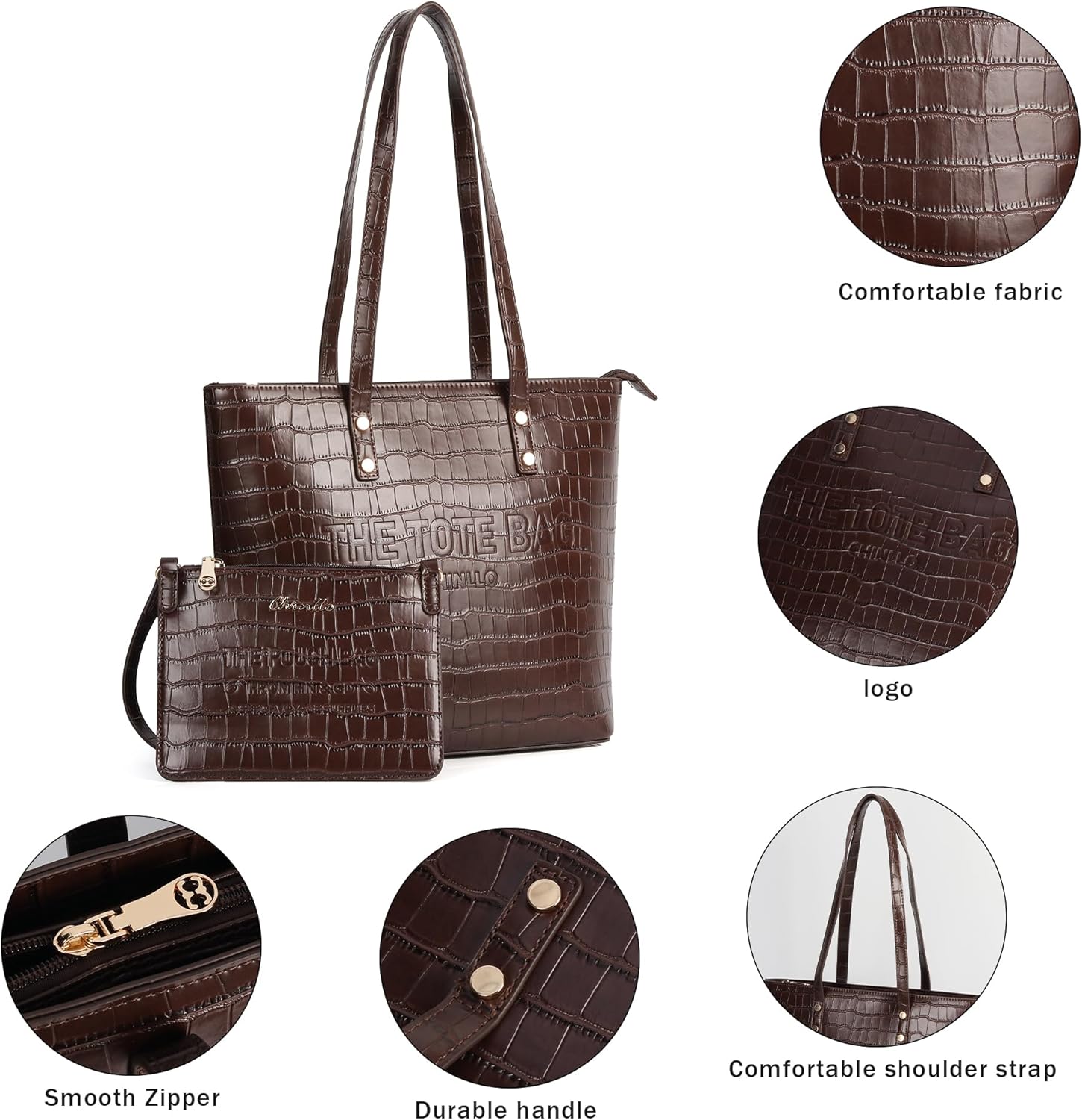 Tote Bag for Women, Medium Top Handle Handbags Purse - Image 4