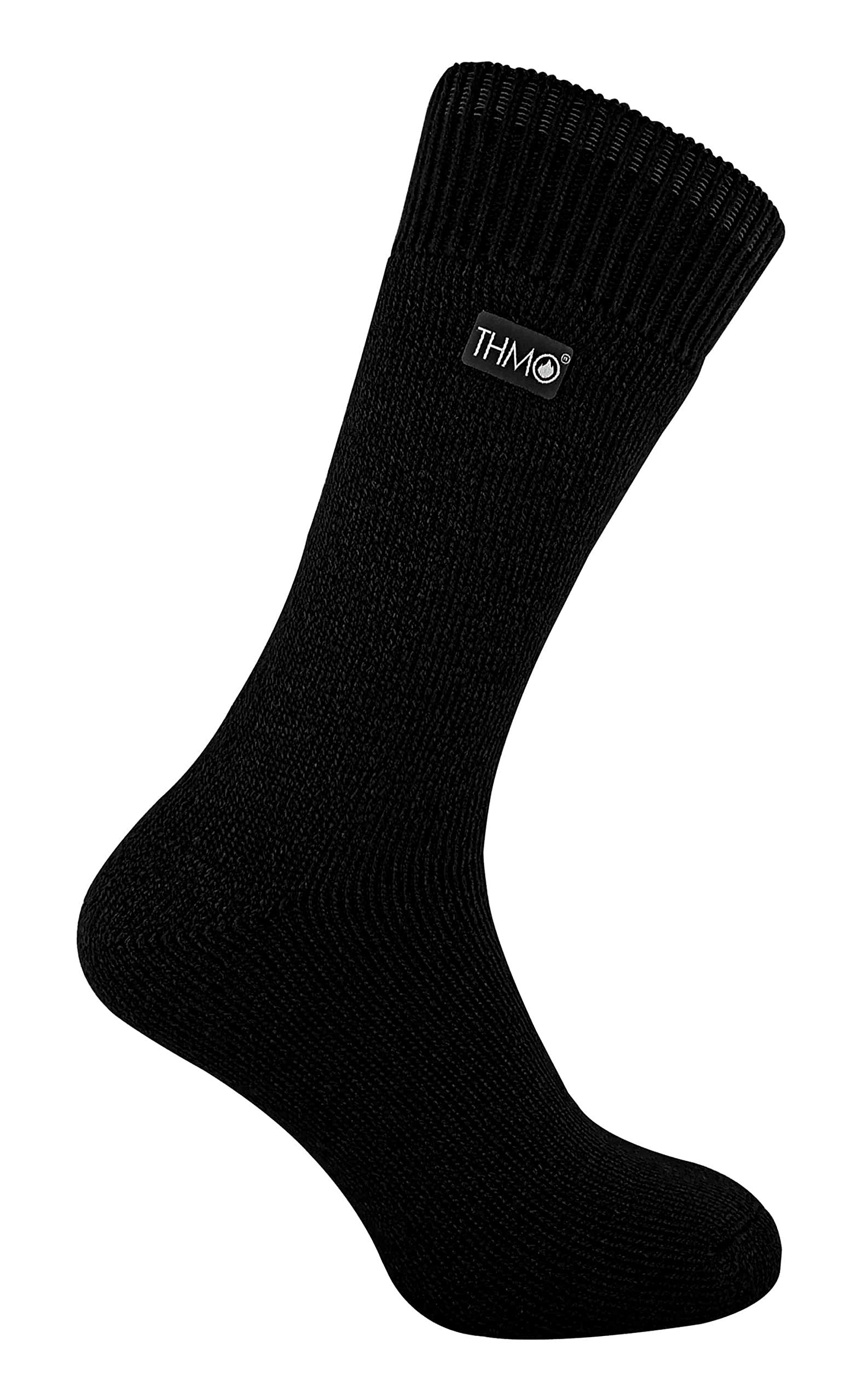 Sock Snob Unisex Black Thmo Mens Fleece Lined Winter Thermal Socks