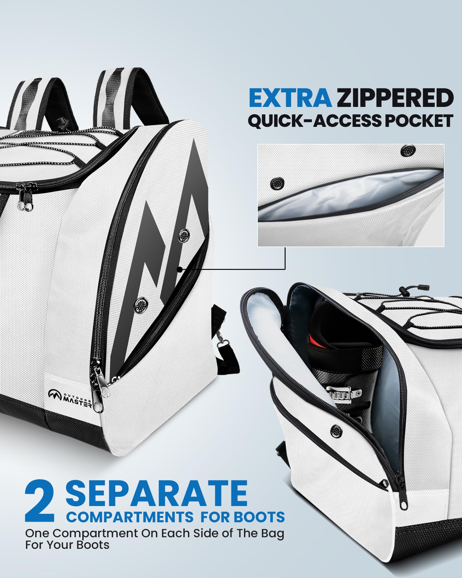 OutdoorMaster Bolsa para Botas 50 L Impermeable para Esquí y Snowboard