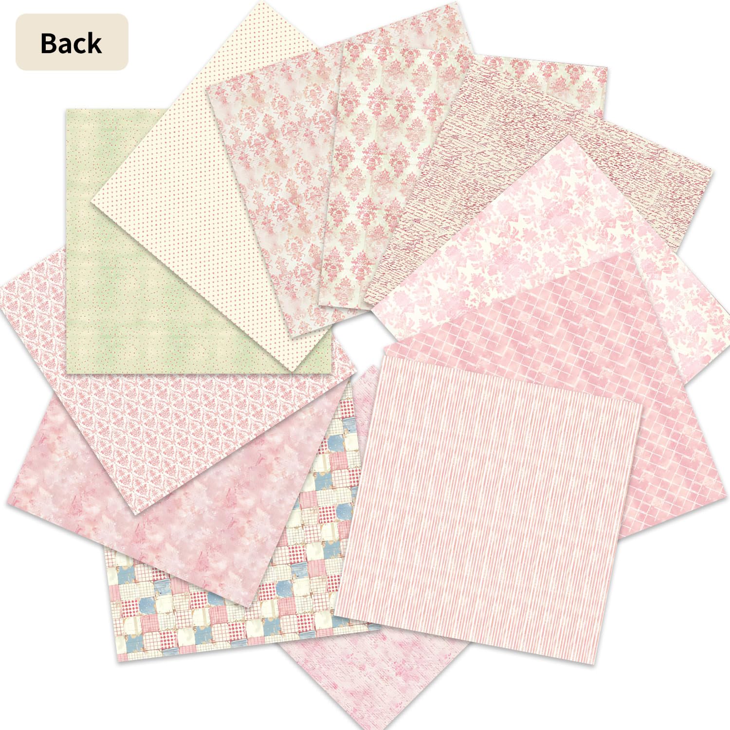Vintage Bohemian Scrapbook Paper 12x12 - 24 Sheet Double-Sided Bobo Floral Pattern Paper Pad
