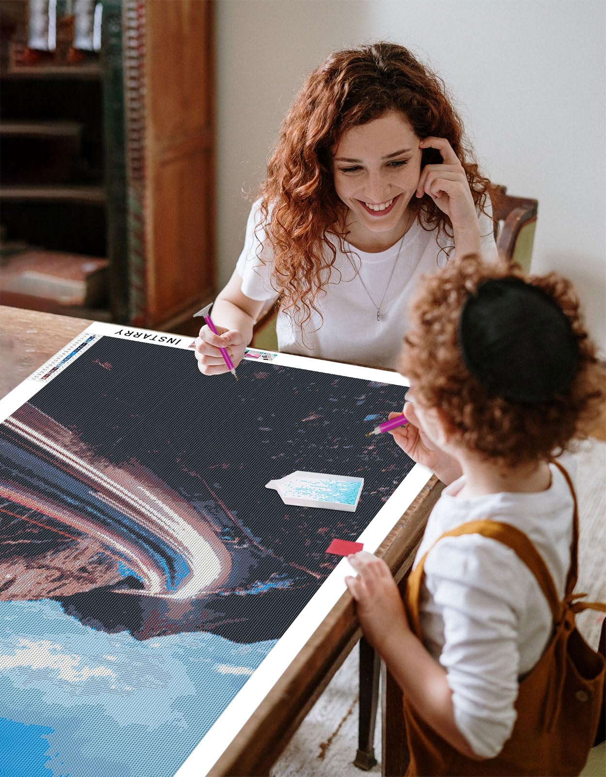 Instarry DIY 5D Diamond Painting Grandi Dimensioni Autostrada del Cielo Decorazione per Casa e Pareti 120x60 cm