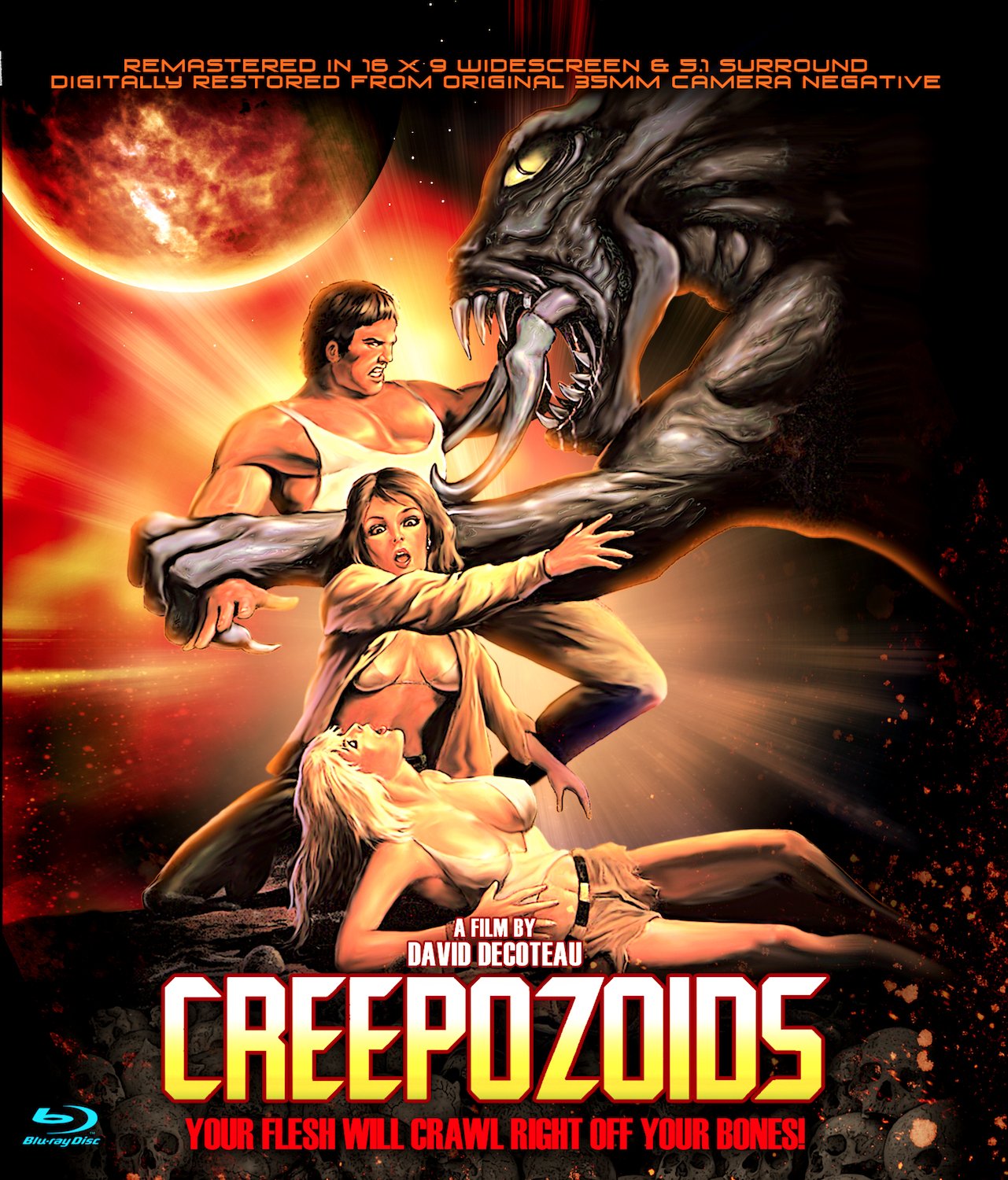 Creepozoids Blu-ray película de culto de monstruos y cine de serie B postapocalíptico