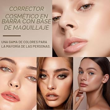 2 in 1 Lightweight Moisturizing Stick Makeup Foundation, Foundation Stick with Built-In Brush, Matte Finish, Cover Blemishes, Long Lasting, Waterproof, For All Skin Types (Warm Beige 03#)