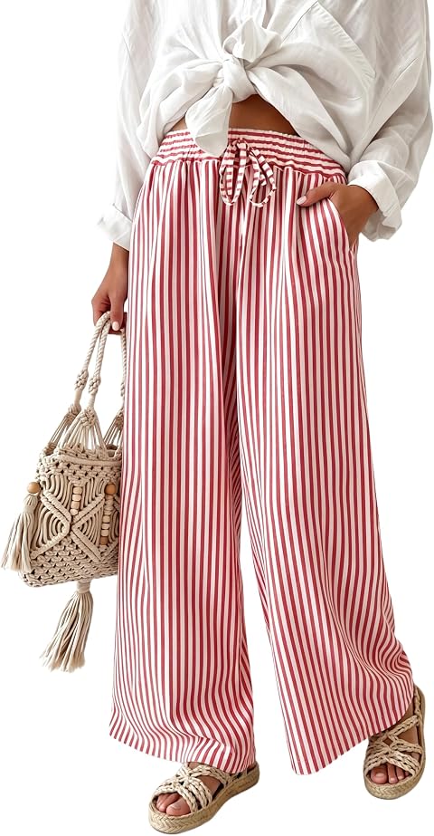 IWOLLEMCE Womens Wide Leg Pants