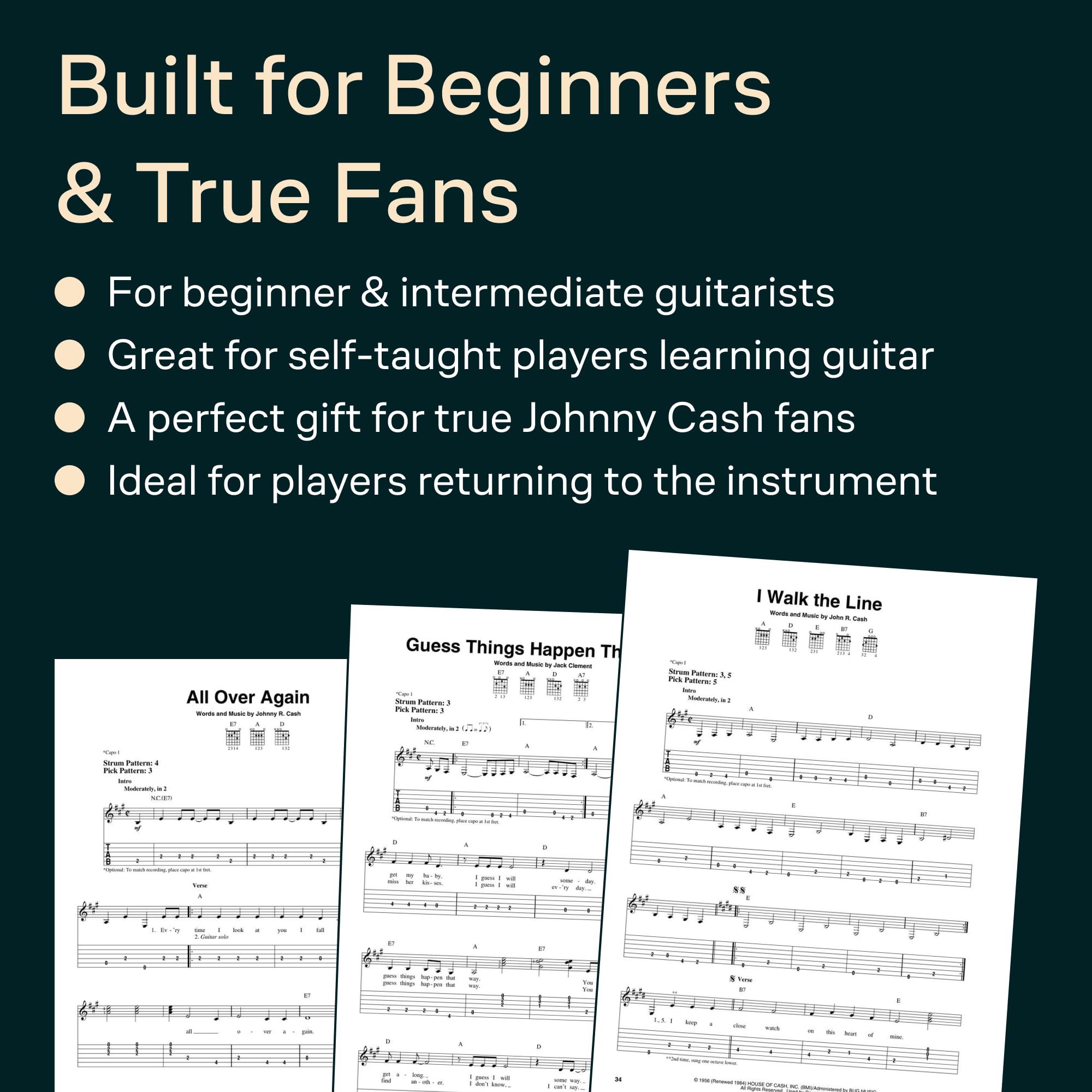 The Best of Johnny Cash: Easy Guitar With Notes & Tab