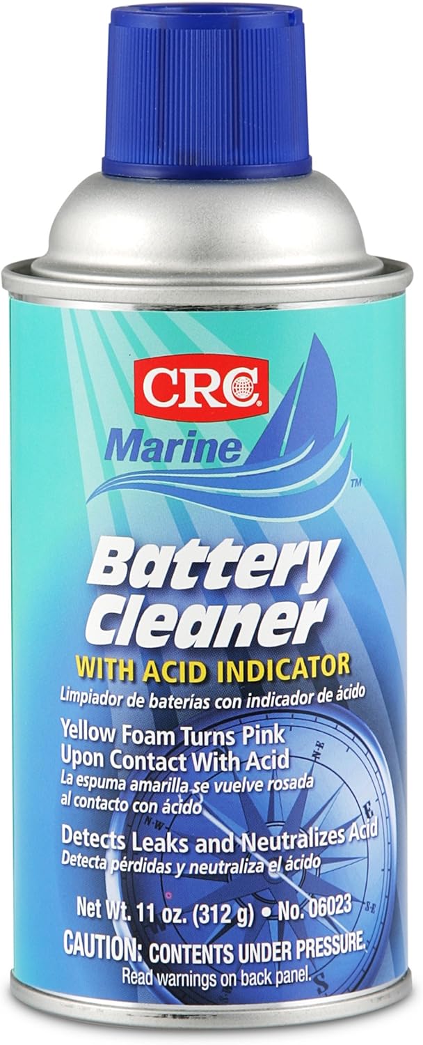 CRC Marine Battery Cleaner with Acid Indicator , 11 oz
