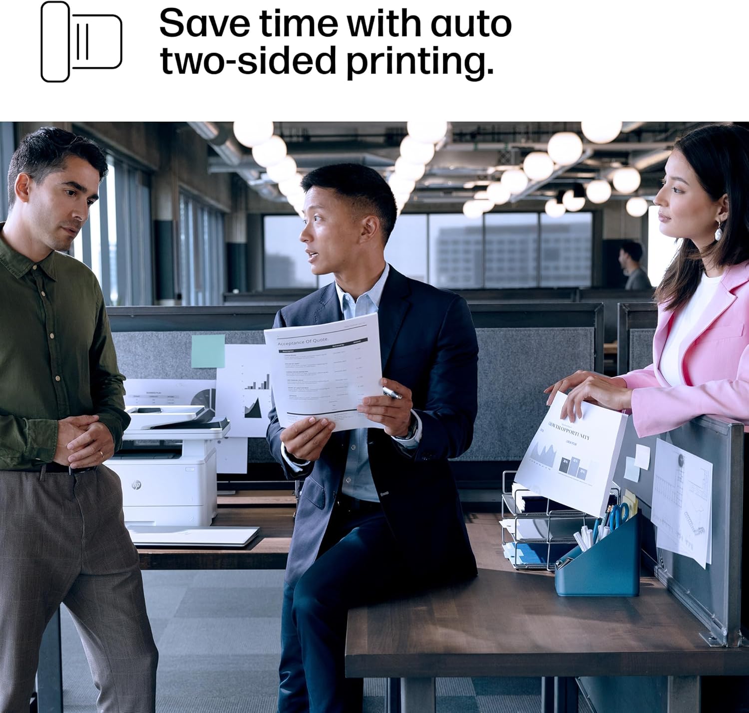 HP Laserjet Pro MFP 4101fdn Black & White Printer, Print, scan, Copy, fax, Fast speeds, Easy Setup, Mobile Printing, Advanced Security, Best-for-Small Teams, Ethernet/USB only (2Z618F)