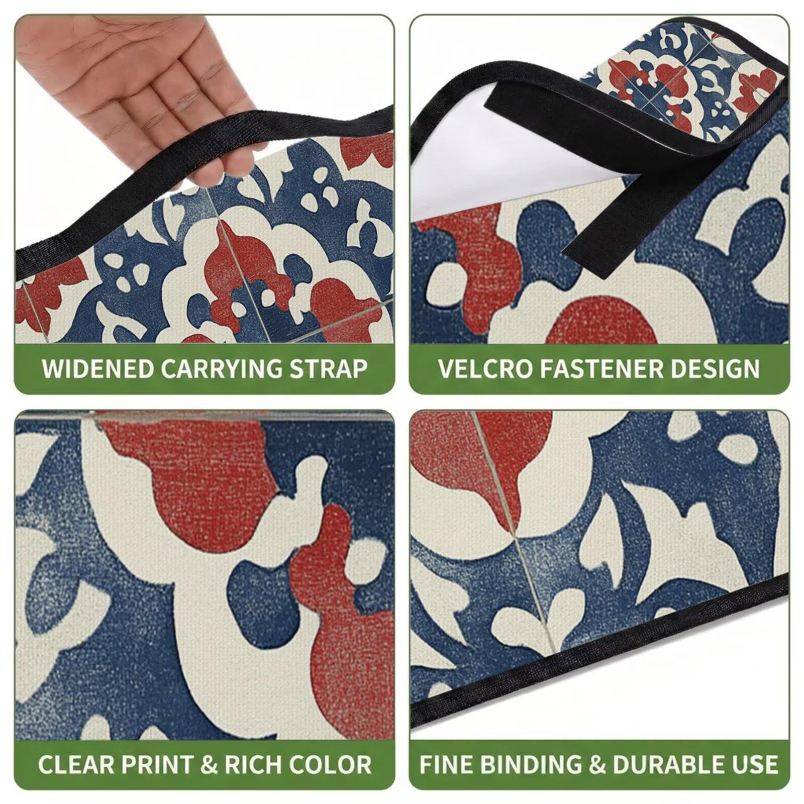 Grande Coperta de Picnic 200x300 cm, Blu navy Manta Picnic Impermeable Anti-Sabbia Manta de Playa Pieghevole, Outdoor Picnic Blanket per Spiaggia, Camping, Giardino, Trekking - rosso (2) FZ-114