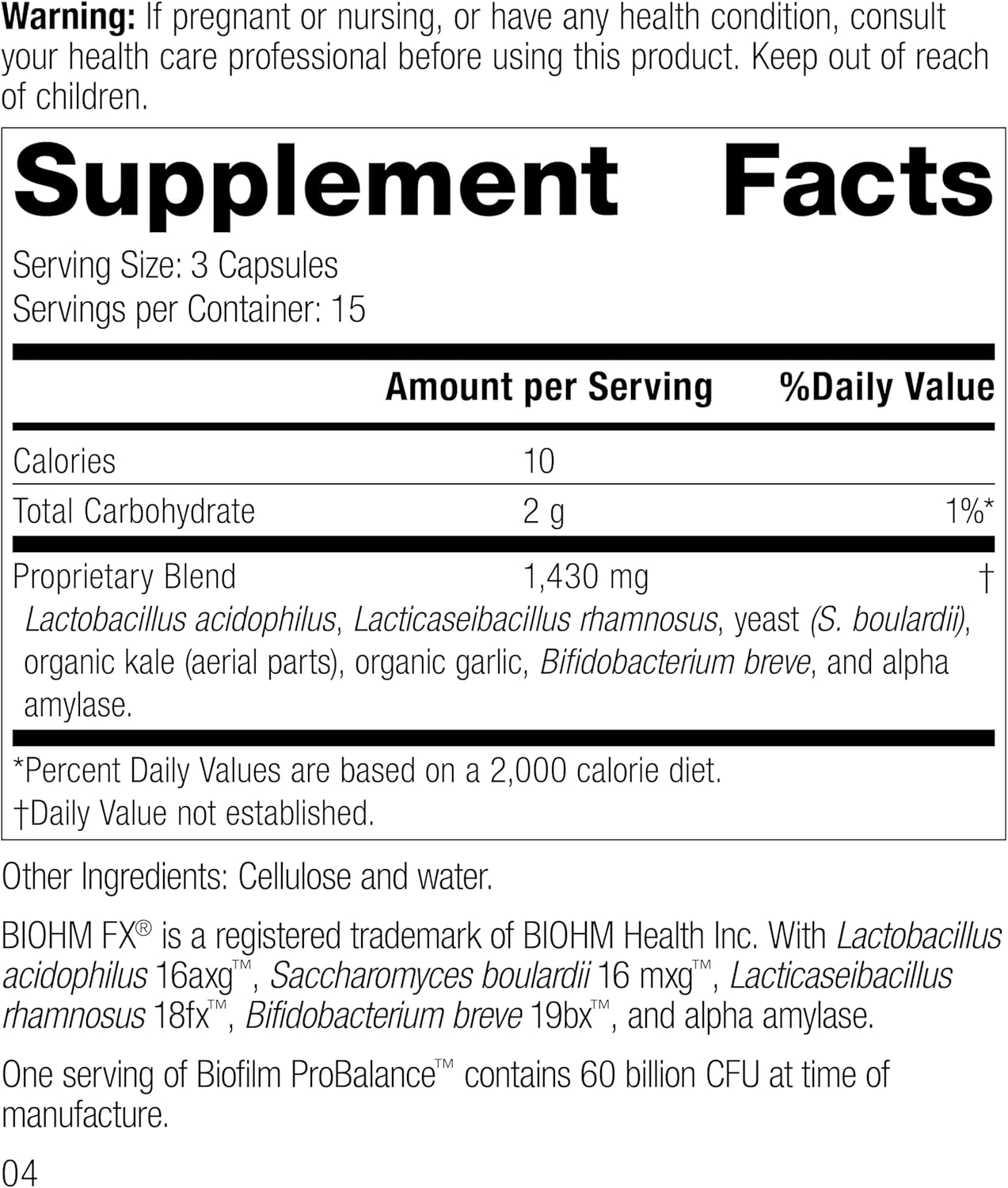 Standard Process Biofilm ProBalance - Digestive Wellness Supplement with Probiotics - Gut Health & Microbiome Support - Aids Intestinal Comfort - Gluten-Free & Vegan - 45 Capsules (15 Servings) - Image 2
