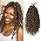 Goddess Locs Crochet Hair Short Curly Faux Locs 12Inch Pre-looped River Locs Hippie Locs Bohemian Crochet Hair for Black Women 4Packs(1B/30, 12inch)