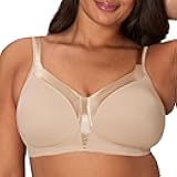 Women's Wireless Bra, 18 Hour Plus-Size T-Shirt Bras Available, Smoothing, Full Coverage, 4803, Single or 2-Pack