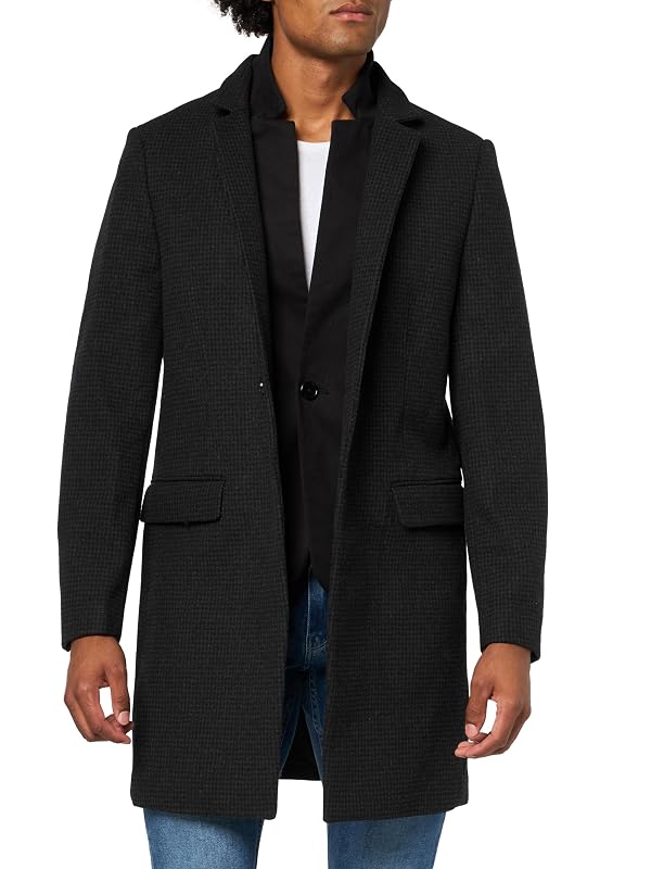 AllSaints Mens WIXX COAT Cinder Black Marl 44 by AllSaints - Used condition - US$224.45