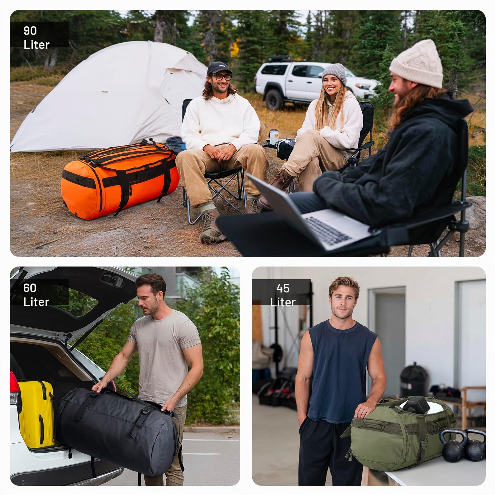 MIER Unisex Seesack Gepäck-Handgepäck